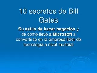 10 secretos de bill gates