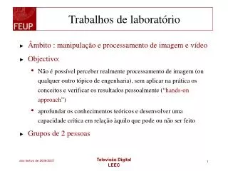 trabalhos de laborat rio
