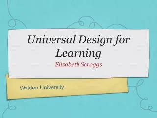 Universal Design for Learning