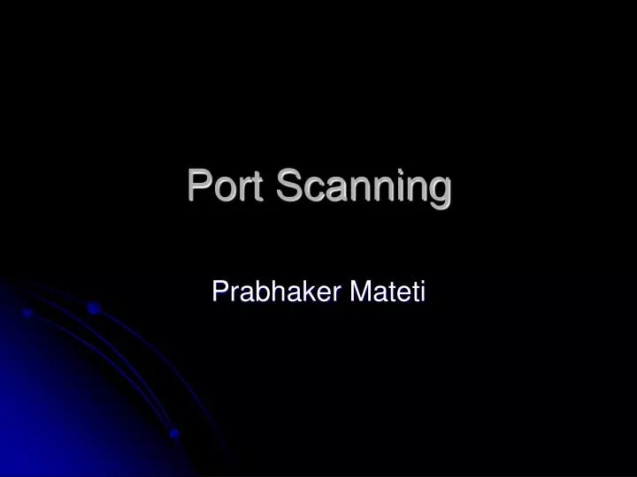 port scanning