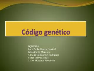 c digo gen tico