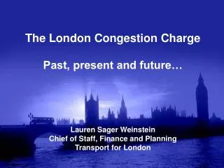 Congestion in central London: the context