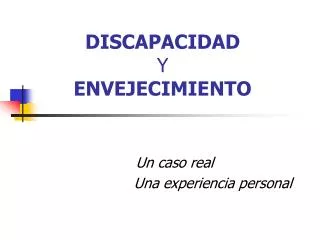discapacidad y envejecimiento