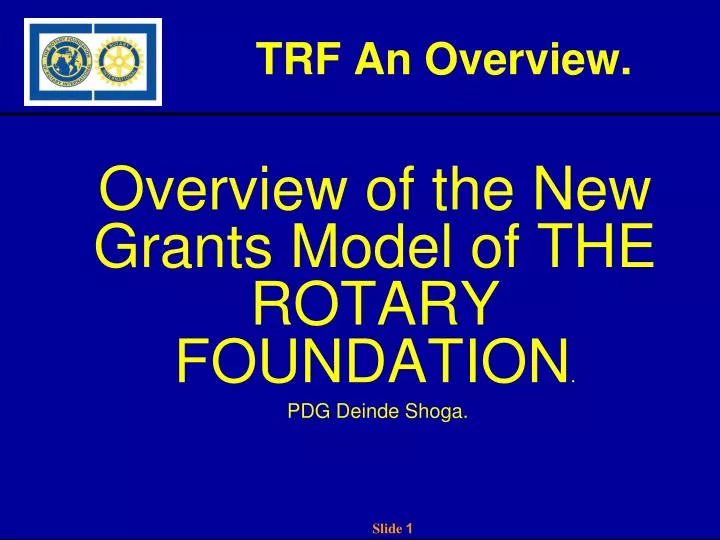 trf an overview