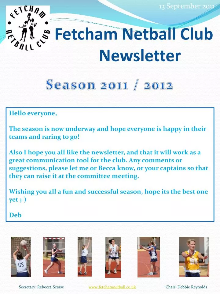 fetcham netball club newsletter