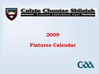 2009 fixtures calendar