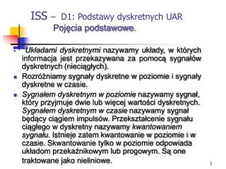 iss d1 podstawy dyskretnych uar poj cia podstawowe