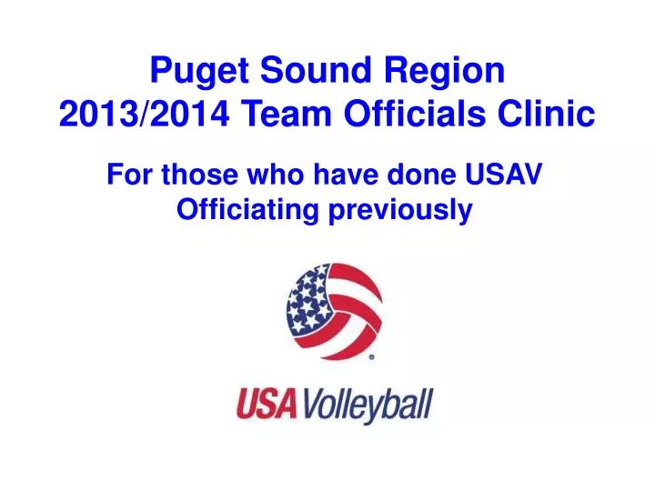 puget sound region 2013 2014 team officials clinic