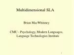 Multidimensional SLA - slide 1