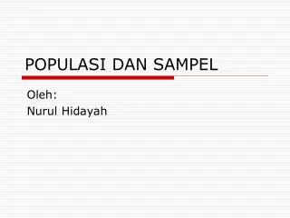 populasi dan sampel