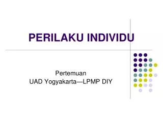 perilaku individu