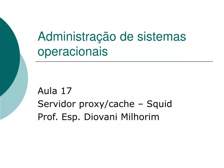 administra o de sistemas operacionais