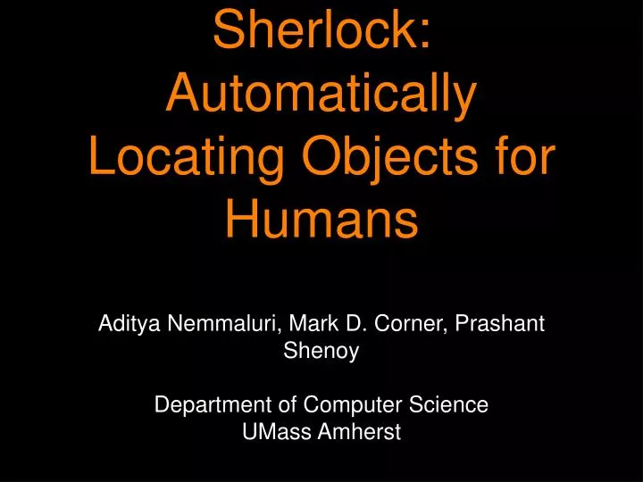 sherlock automatically locating objects for humans