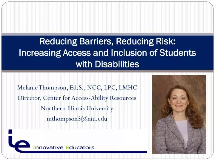 reducing barriers reducing risk increasing access and inclusion of students with disabilities