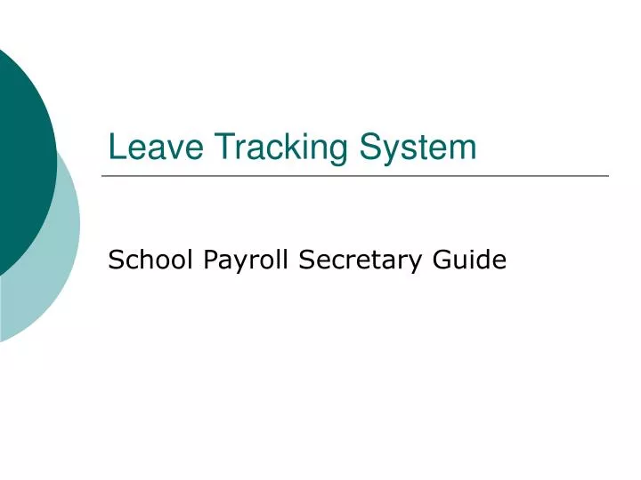 leave tracking system