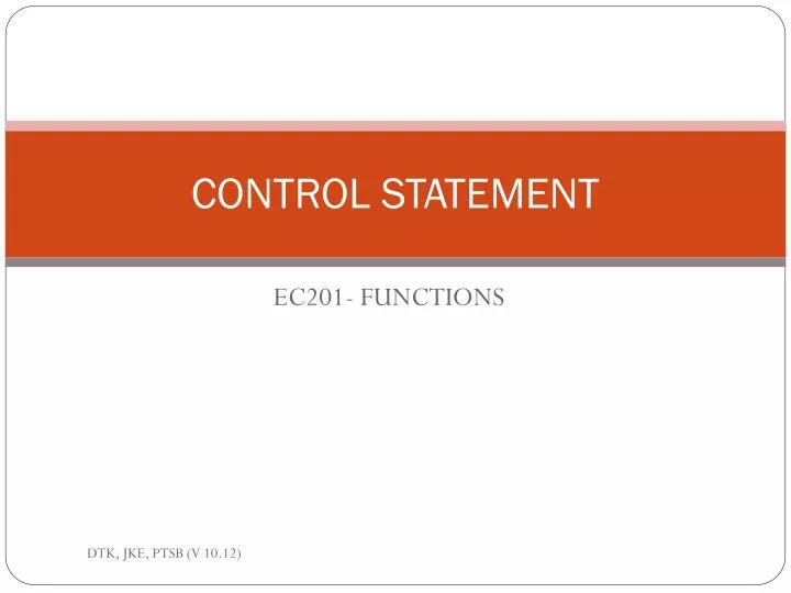 control statement
