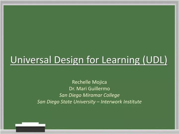 universal design for learning udl