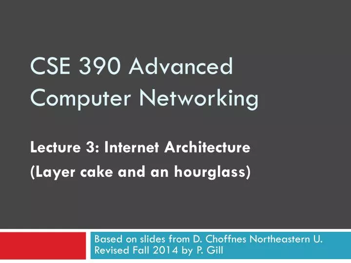 cse 390 advanced computer networking