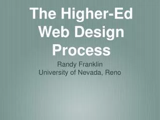 The Higher-Ed Web Design Process