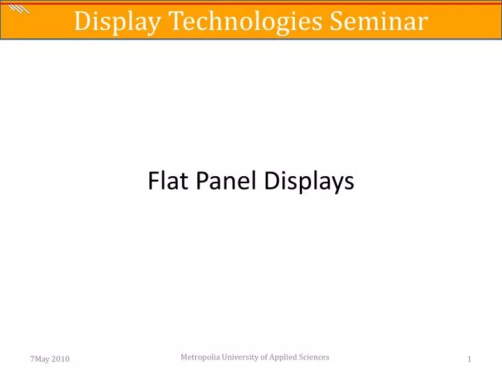 flat panel displays