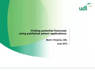 Finding potential licencees using published patent applications