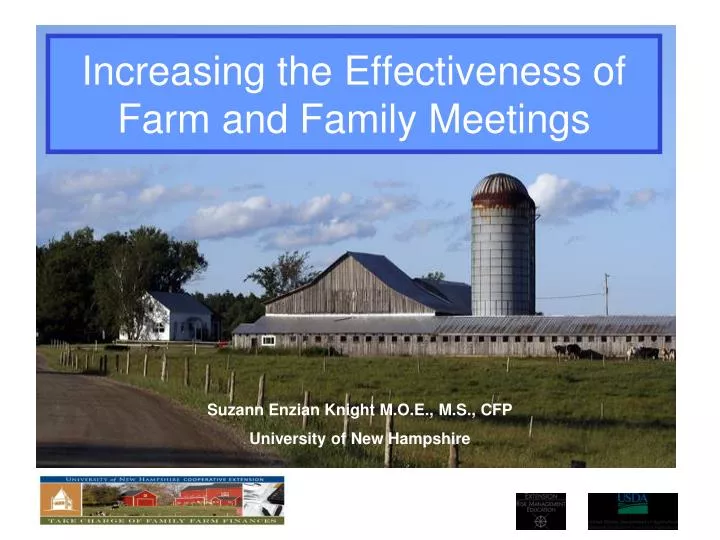 increasing the effectiveness of farm and family meetings