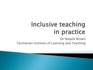 Inclusive teaching i n practice