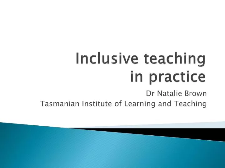 inclusive teaching i n practice