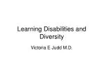 Learning Disabilities and Diversity - slide 1