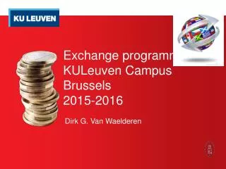 Exchange programmes KULeuven Campus Brussels 2015-2016