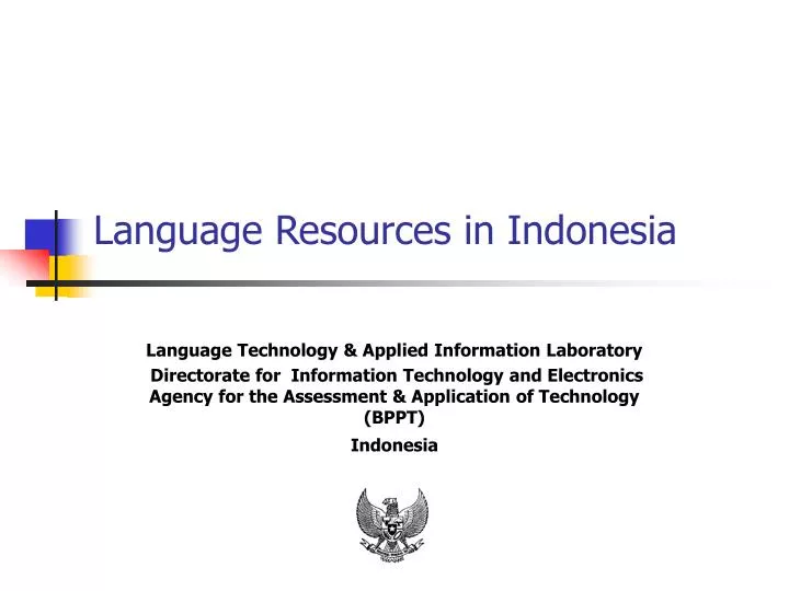 language resources in indonesia