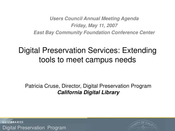 digital preservation services extending tools to meet campus needs