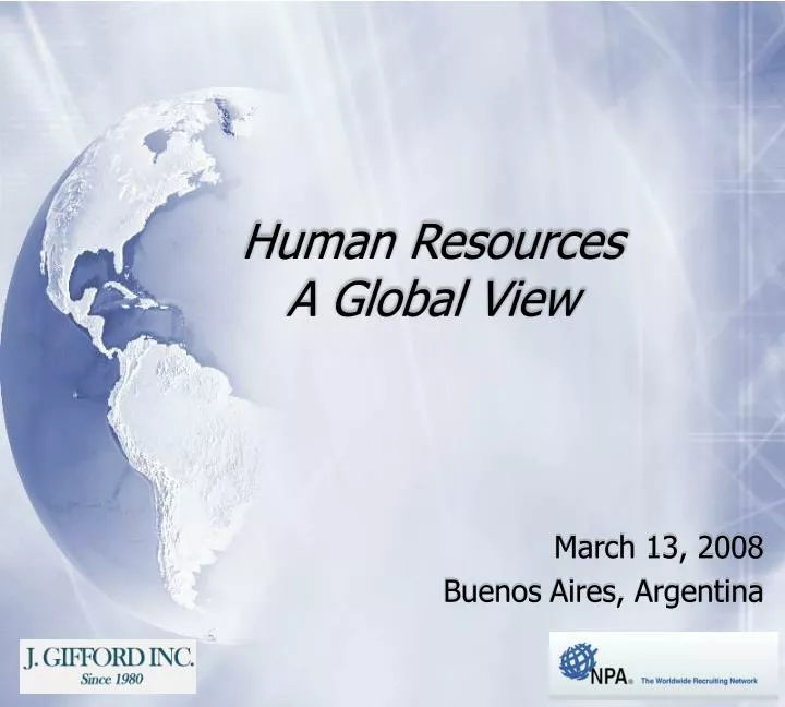 human resources a global view
