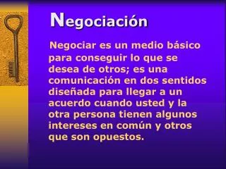 n egociaci n