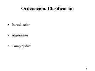 ordenaci n clasificaci n
