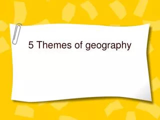 5 themes of geography