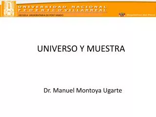 universo y muestra