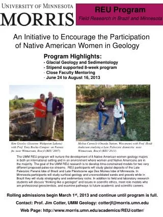 REU Program Field Research in Brazil and Minnesota