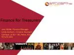 Finance for Treasurers - slide 1