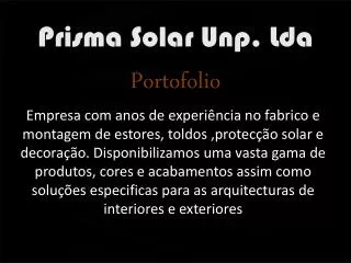 prisma solar unp lda