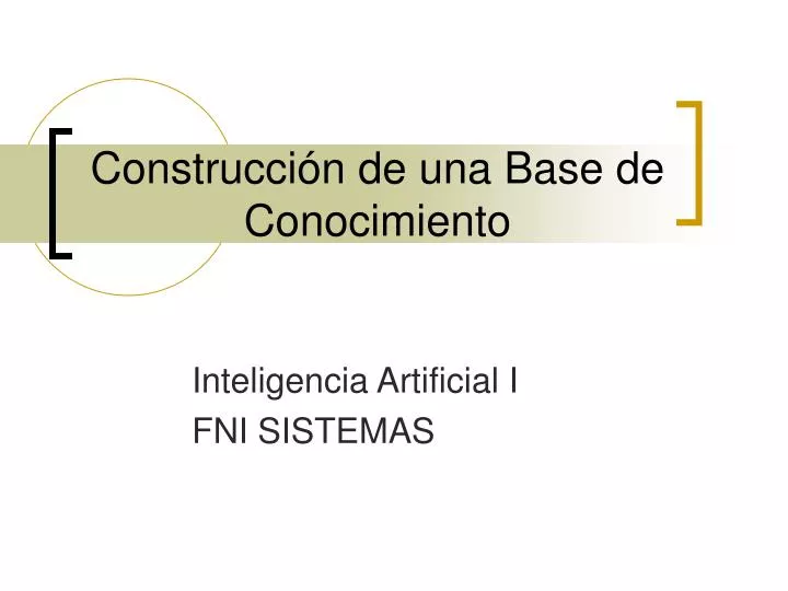 construcci n de una base de conocimiento