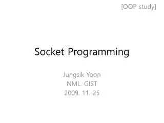 socket programming