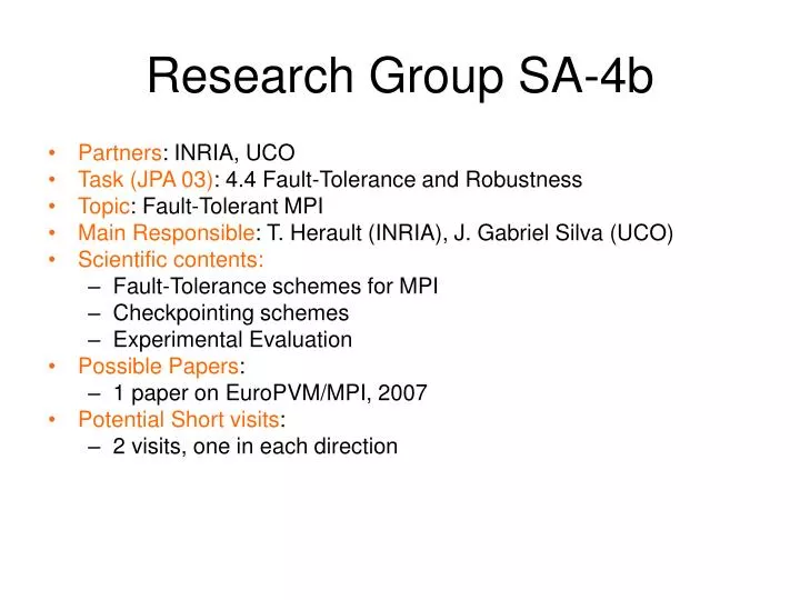 research group sa 4b