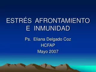 estr s afrontamiento e inmunidad