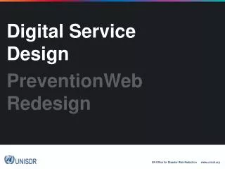 Digital Service Design PreventionWeb Redesign