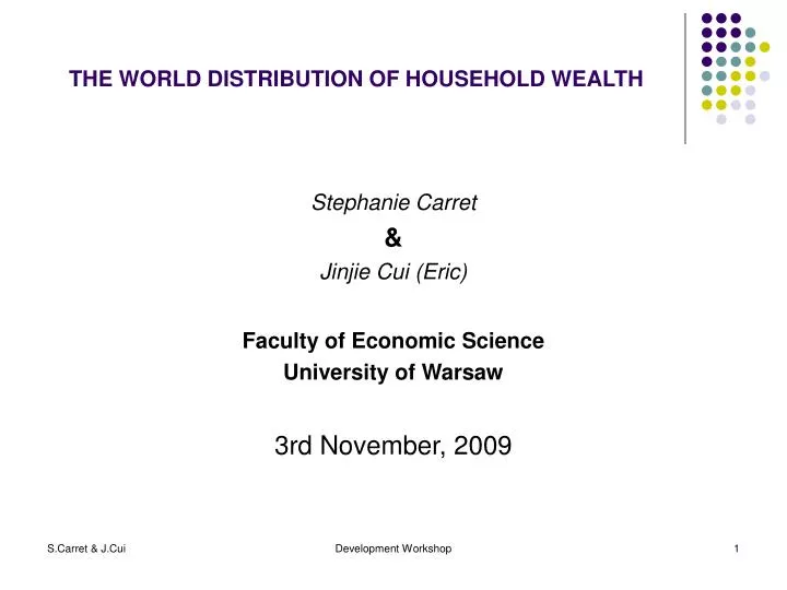 the world distribution of household wealth