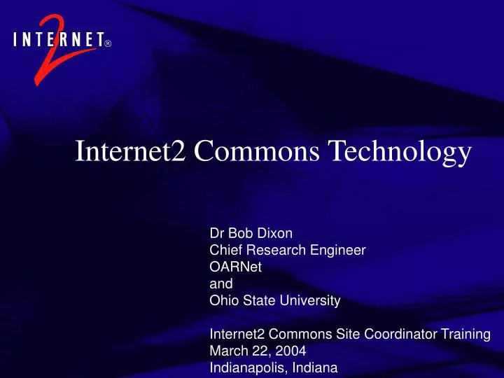 internet2 commons technology