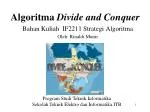 Algoritma Divide and Conquer - slide 1