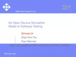 An Open Source Simulation Model of Software Testing