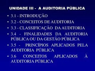 unidade iii a auditoria p blica